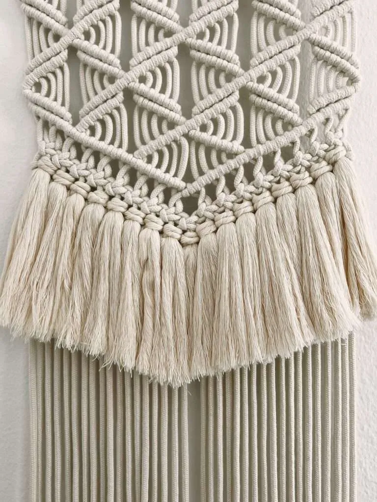Painel de macramé